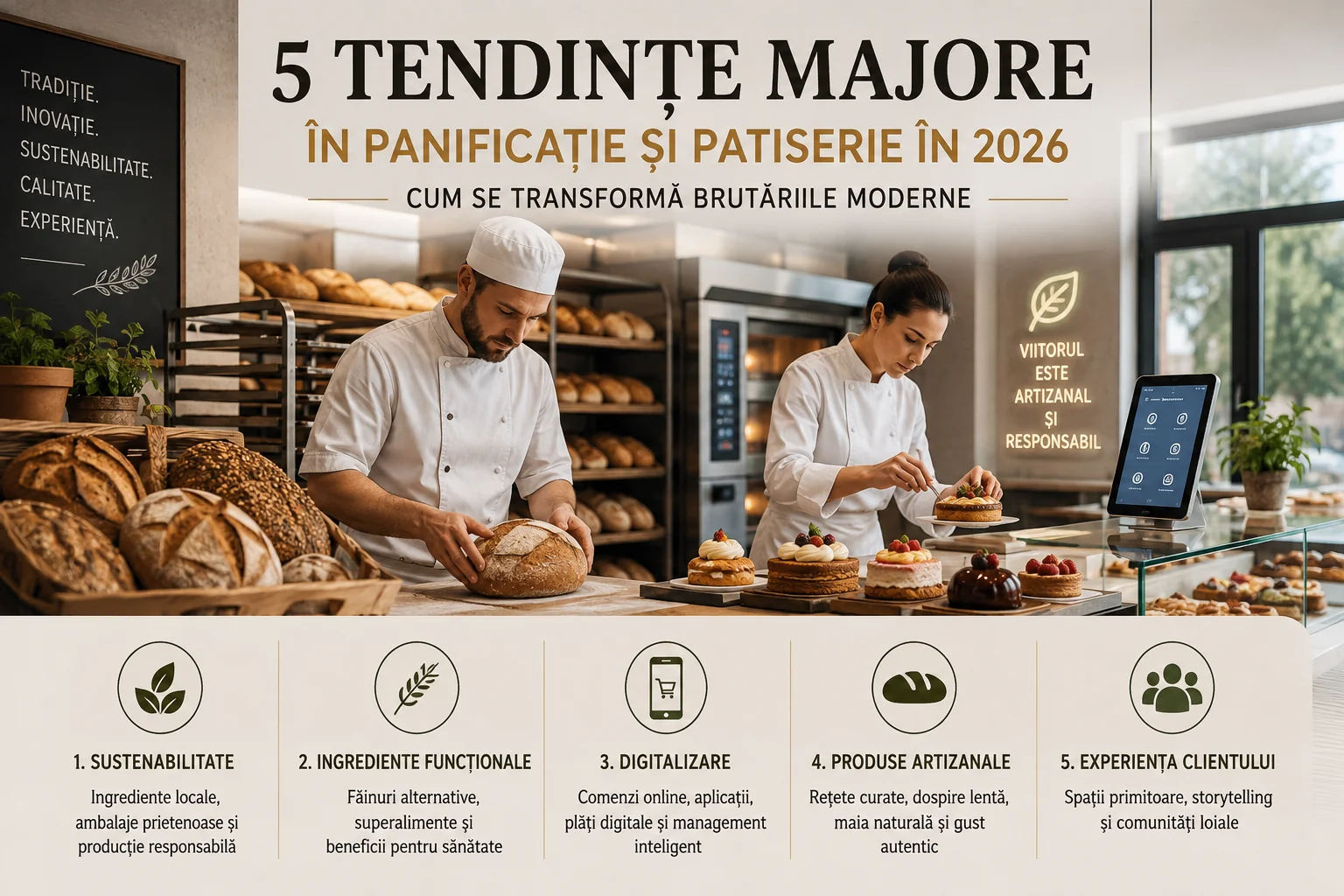 5 Tendințe Majore în Panificație și Patiserie în 2026: Cum se Transformă Brutăriile Moderne